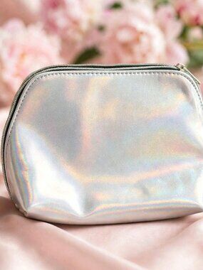 Shu Uemura Holographic Makeup Bag Iridescent Silver